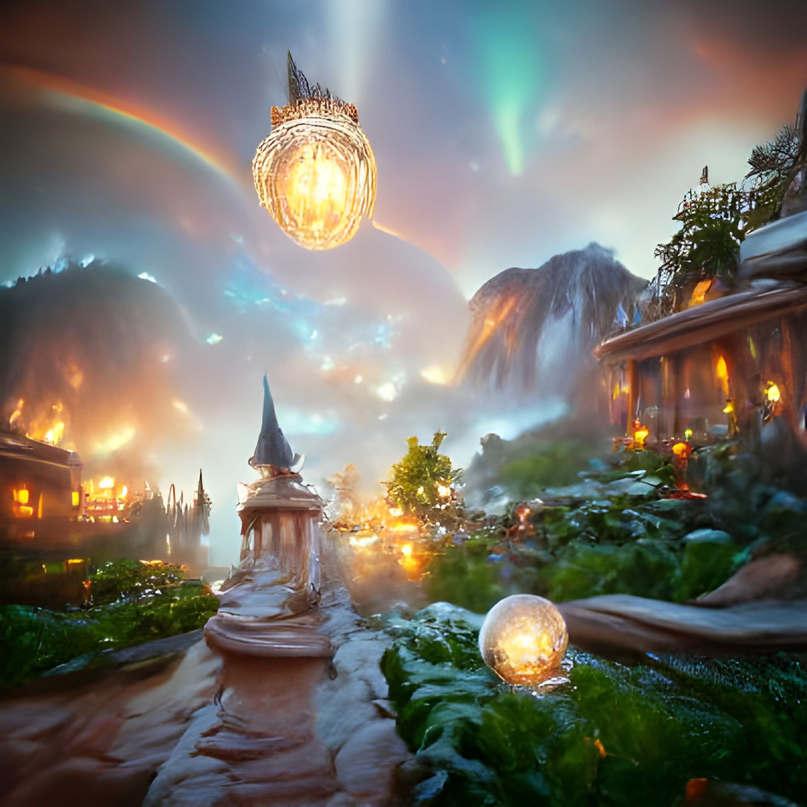 Luminous Fantasy Realm in Dreamlike Whimsy