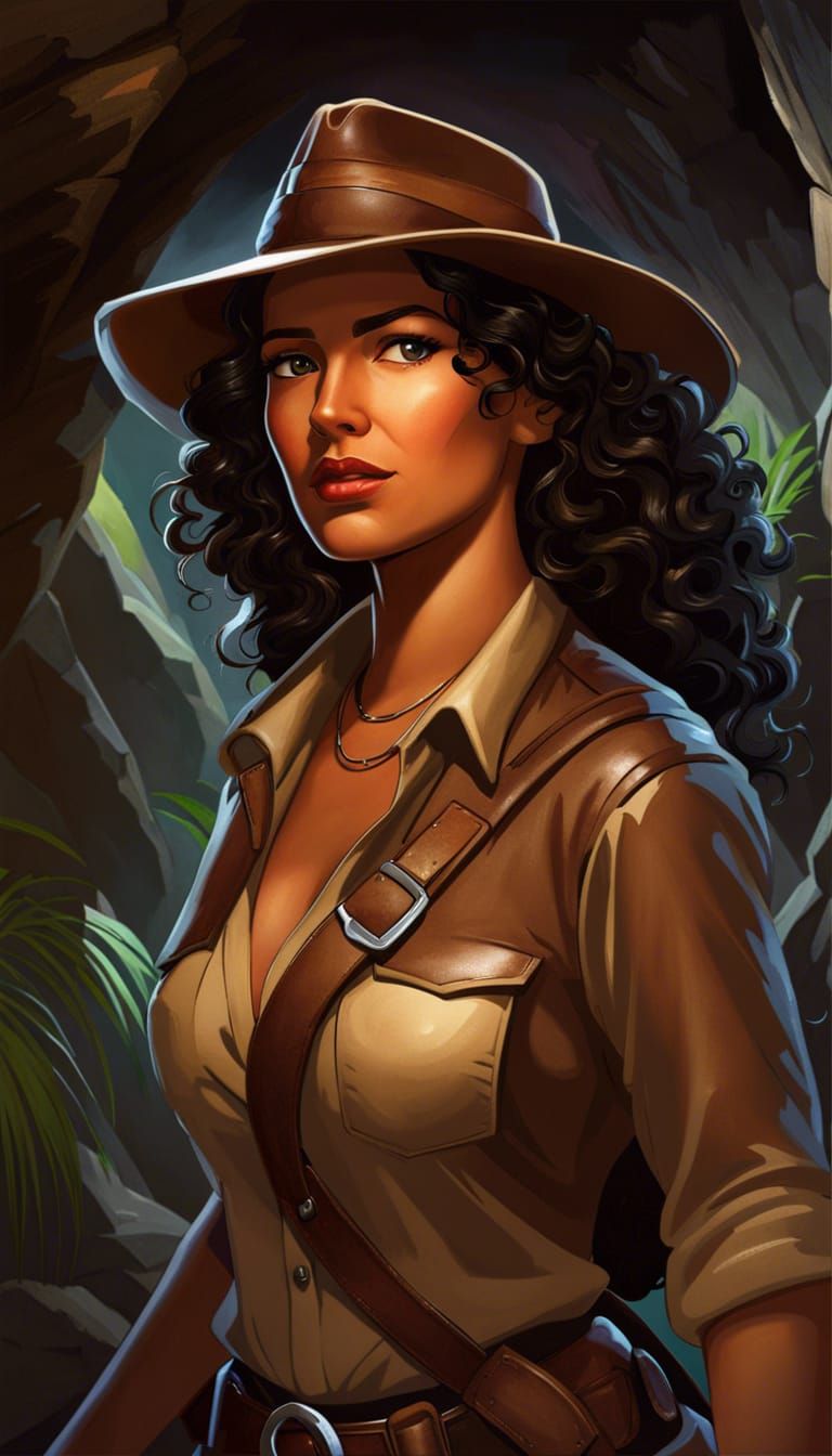 Fierce Latina Adventurer Explores Ancient Caves