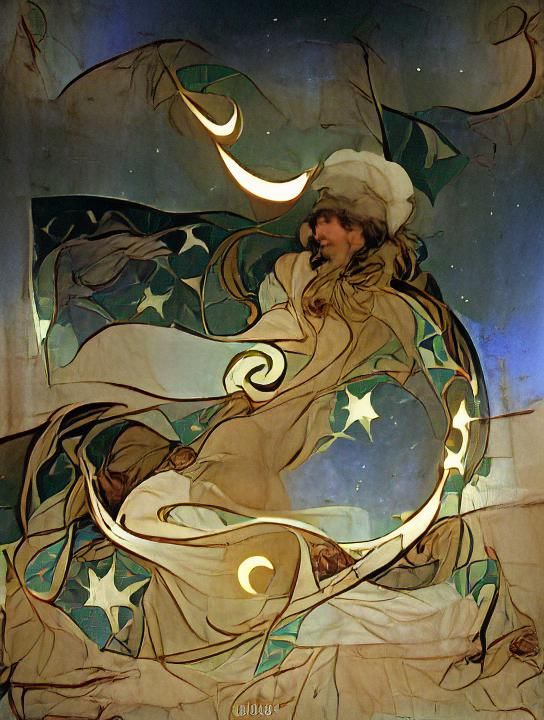 Luminous Dreamscapes in Art Nouveau Style