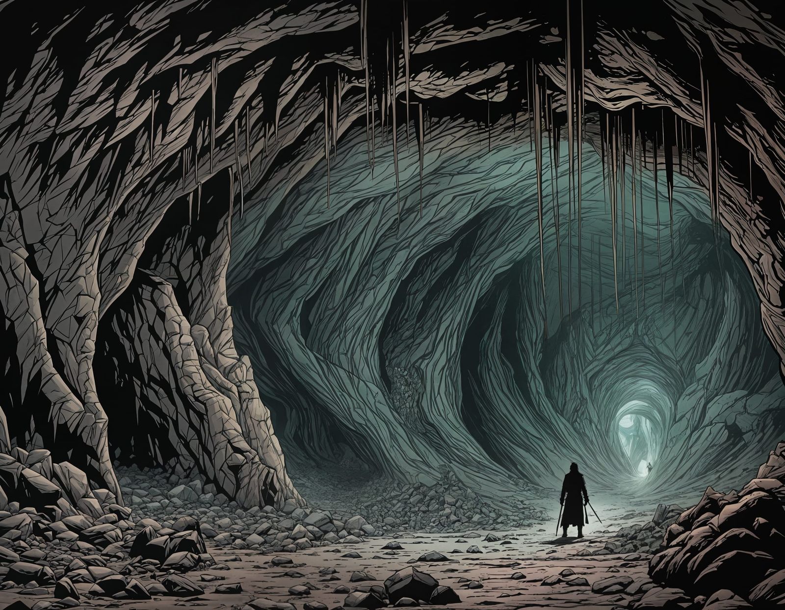 Dark Cave Comic Art in High Definition