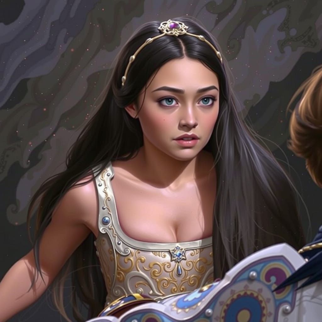 Juliet Capulet in a Fantastical, Detailed Matte Painting