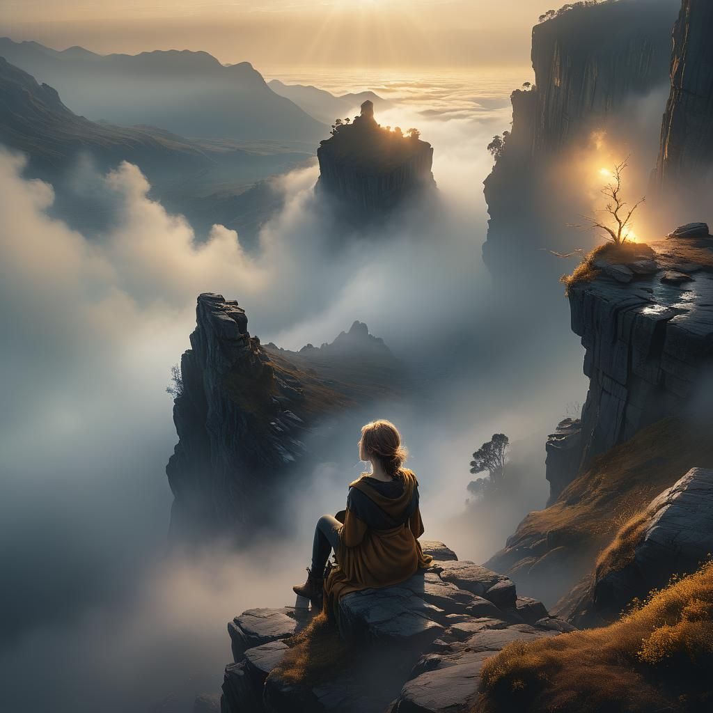 Majestic Dusk Landscape in Dramatic Cinematic Style