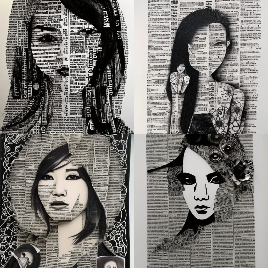 Intricate Boho Portrait of Vietnamese Woman in Flowerpunk St...