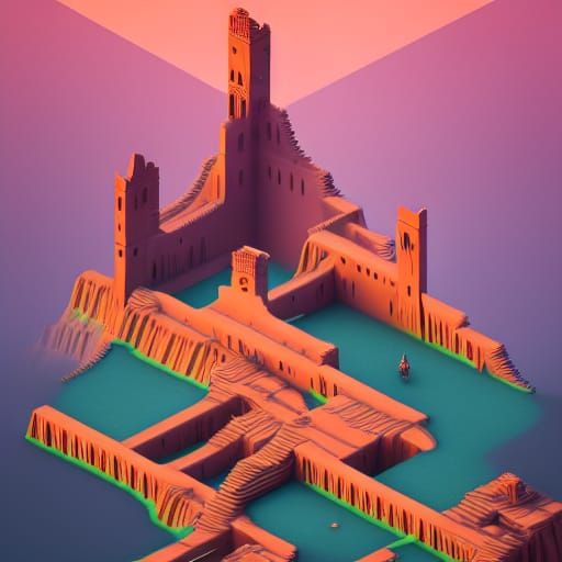 Ethereal Desert Geometries in Deep Fantasy