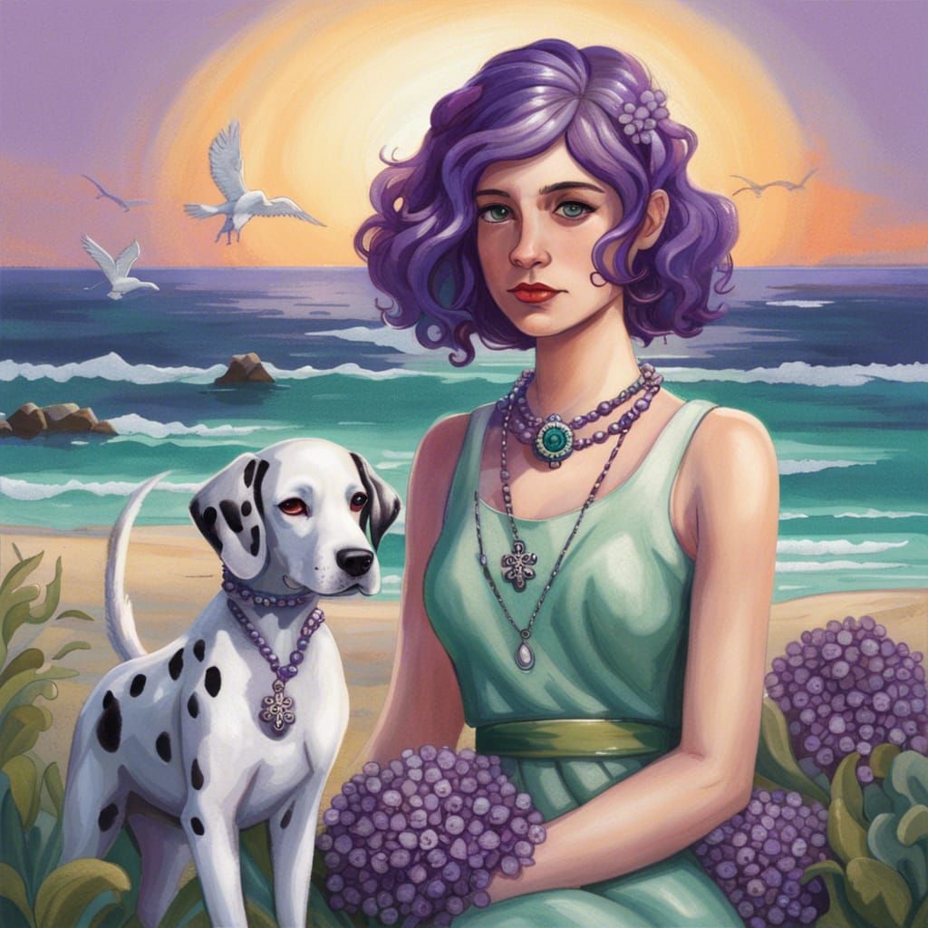 Fantastical Beachside Encounter in Deep Color