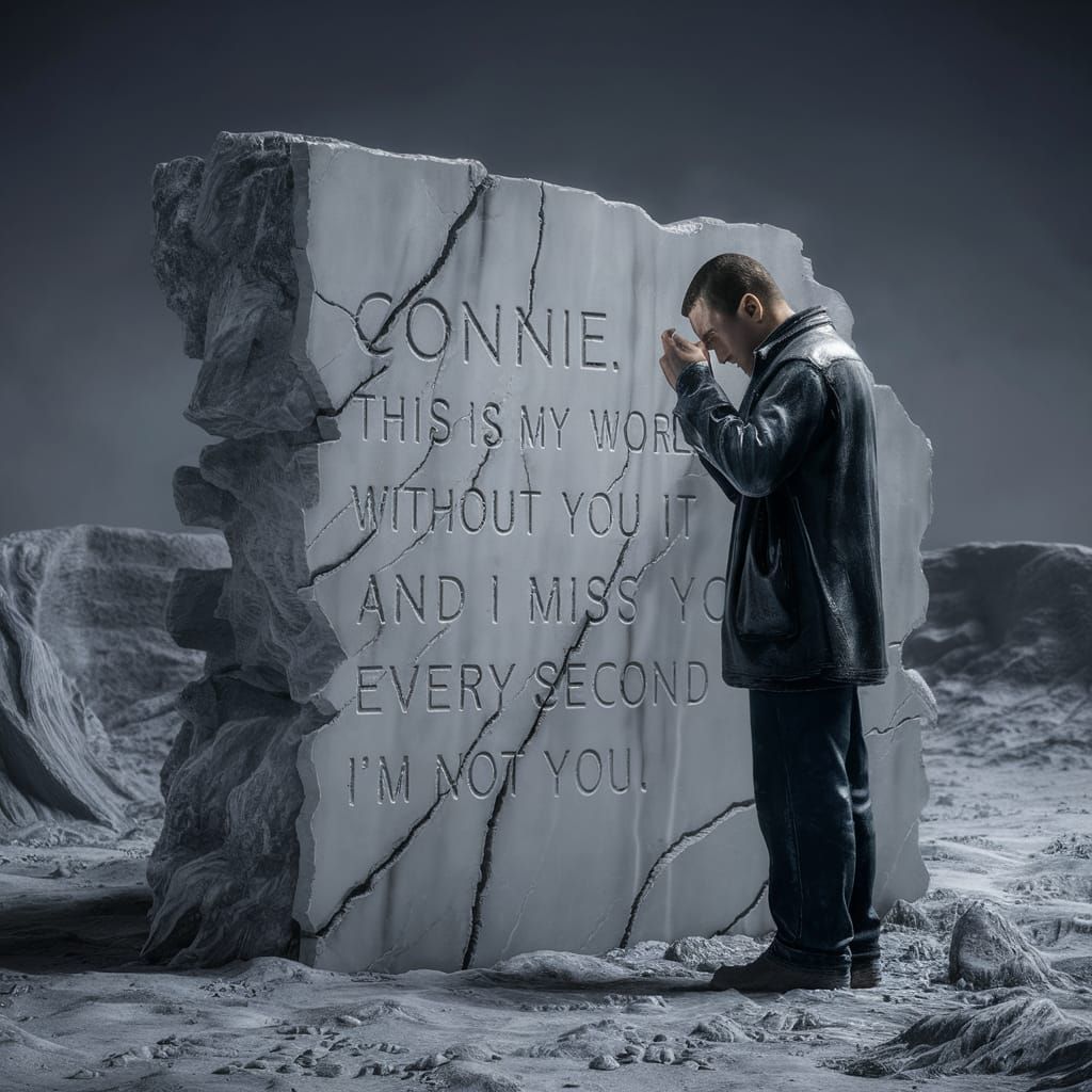 Lonely Man in a Desolate Wasteland