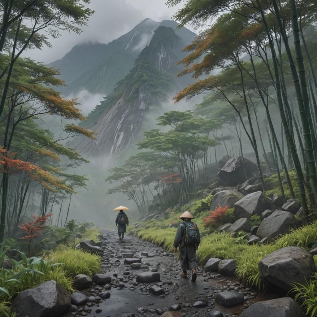 Majestic Mt. Fuji Landscape in Vibrant Colors