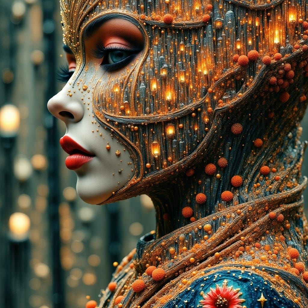 Ethereal Gothic Woman in Pop Surrealism Style