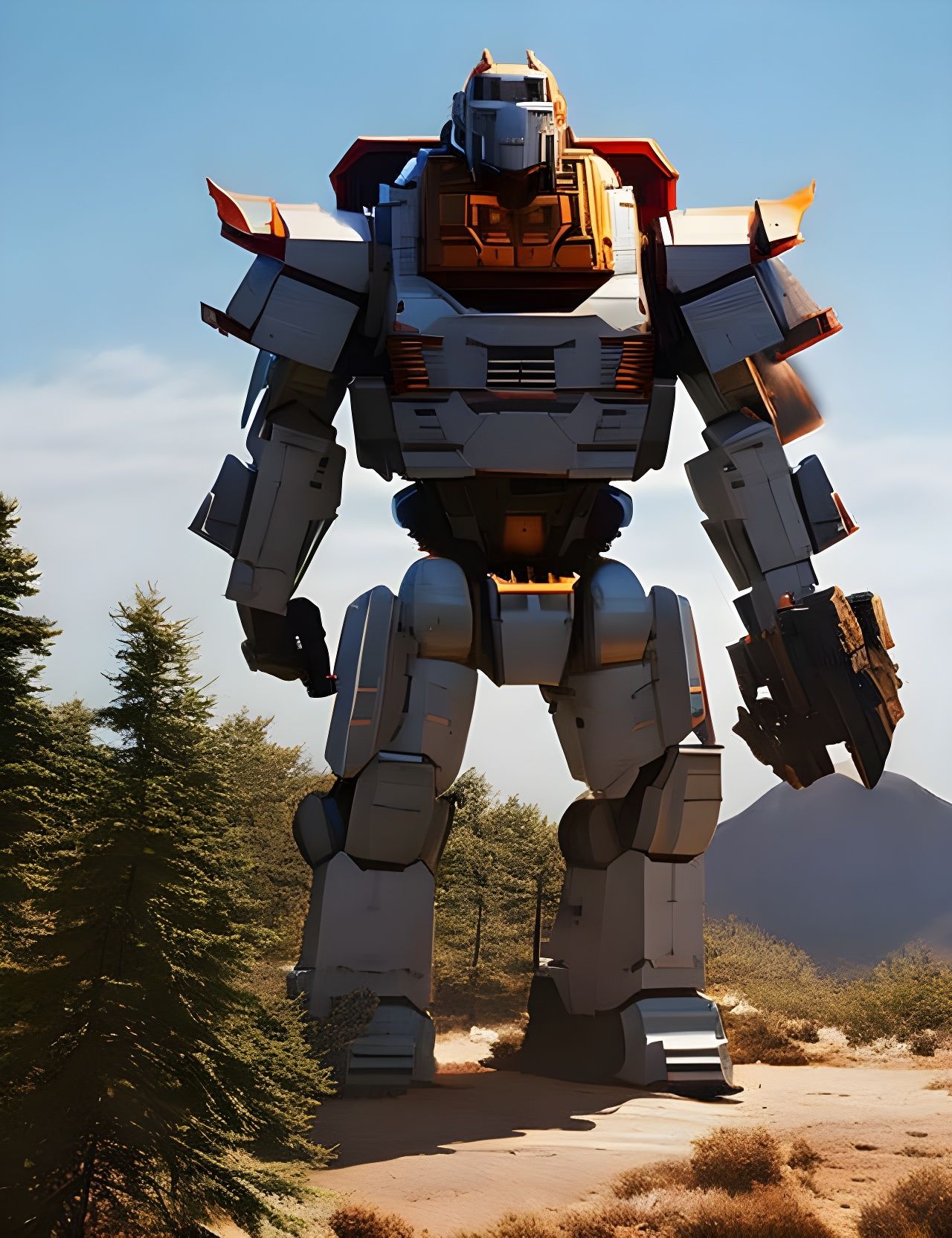 Hyperrealistic Gorilla Mecha with Polished White Armor