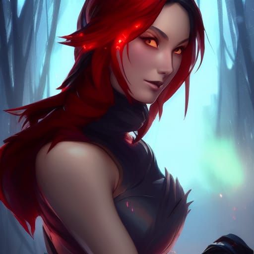 Cinder Fall Portrait in Hyperdetailed Style