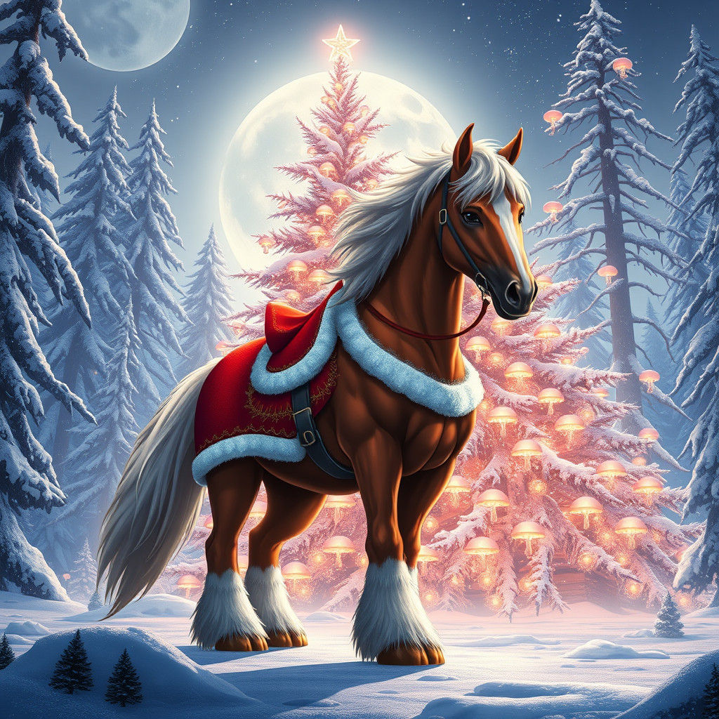 Ethereal Horseman of Christmas Magic