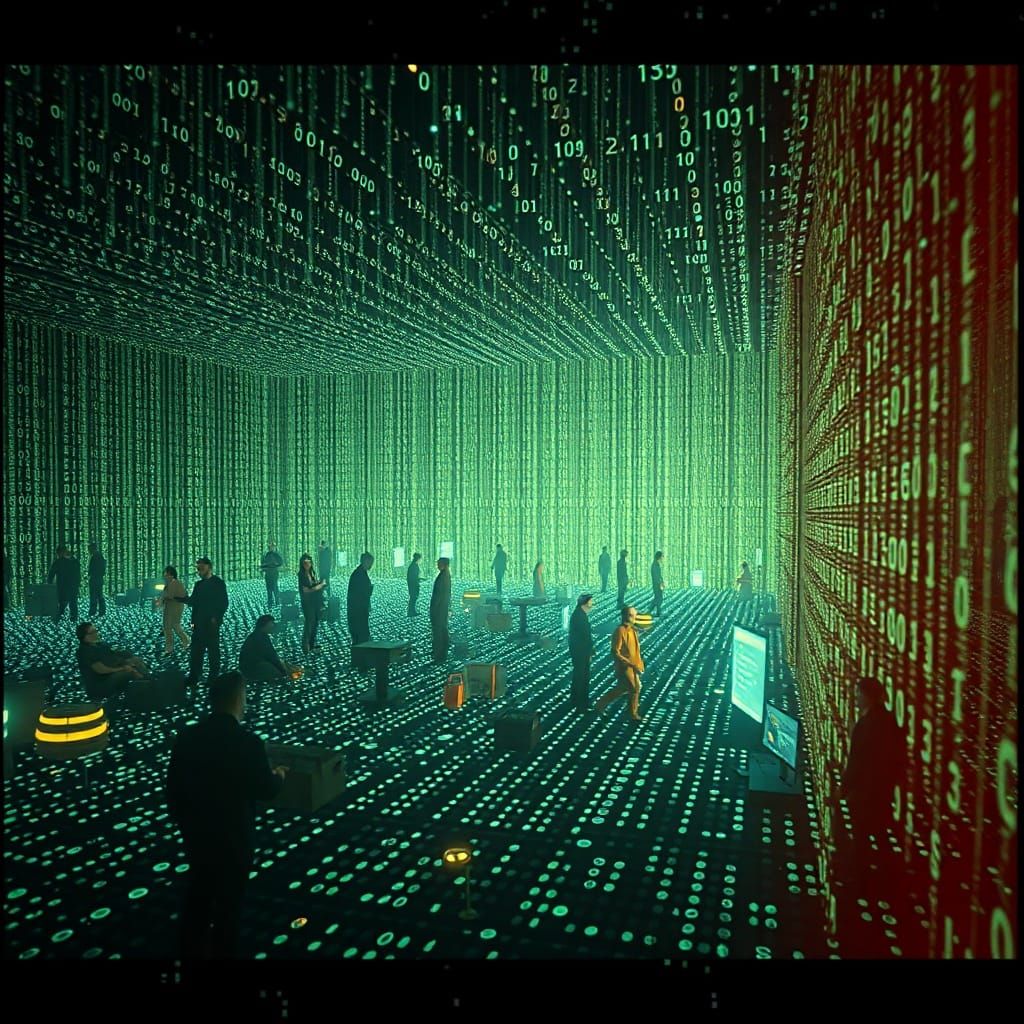 World Built From Luminous Code and Binary Energy