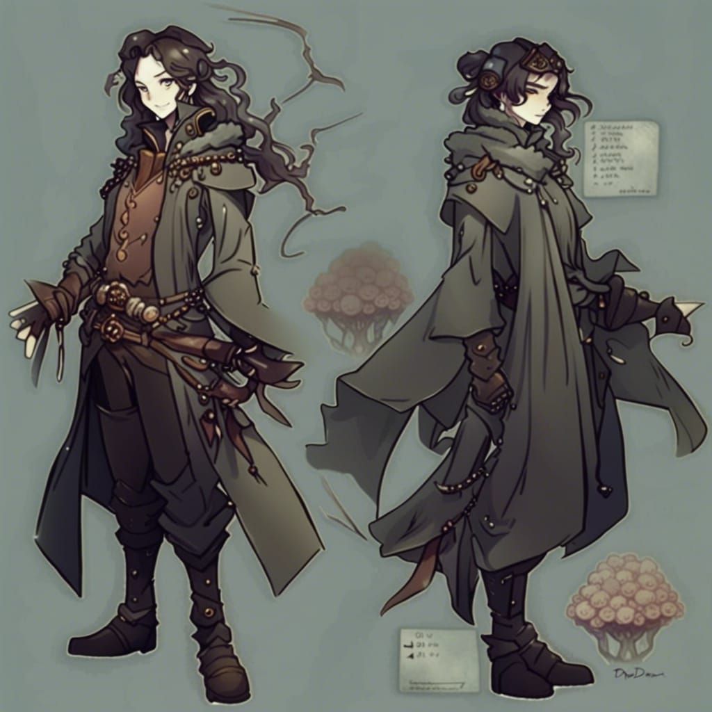 Elegant Fantasy Character in Cel-Shaded Style