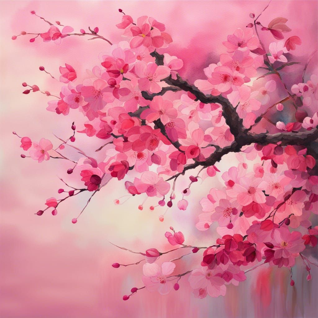Pastel Pink Cherry Blossom Paradise