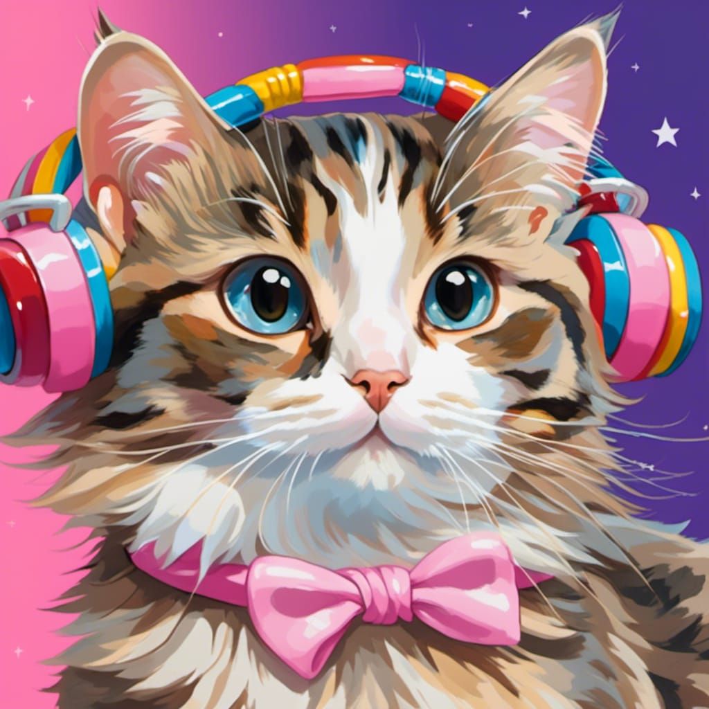 Feline New Year's Celebration in Pastel Hues