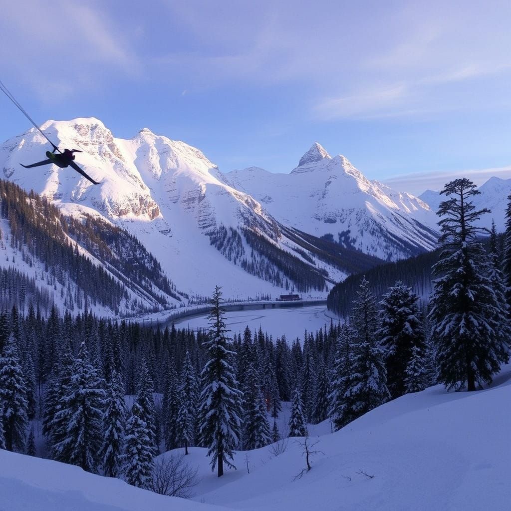 Mystical Forest Scene in Dreamy Watercolor Style