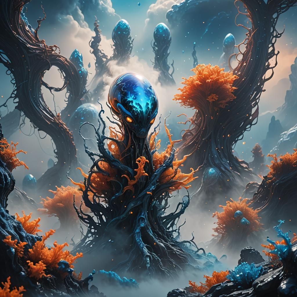 Alien Nitrogen Life Form Emerge from Mystic Vortex in Brilli...