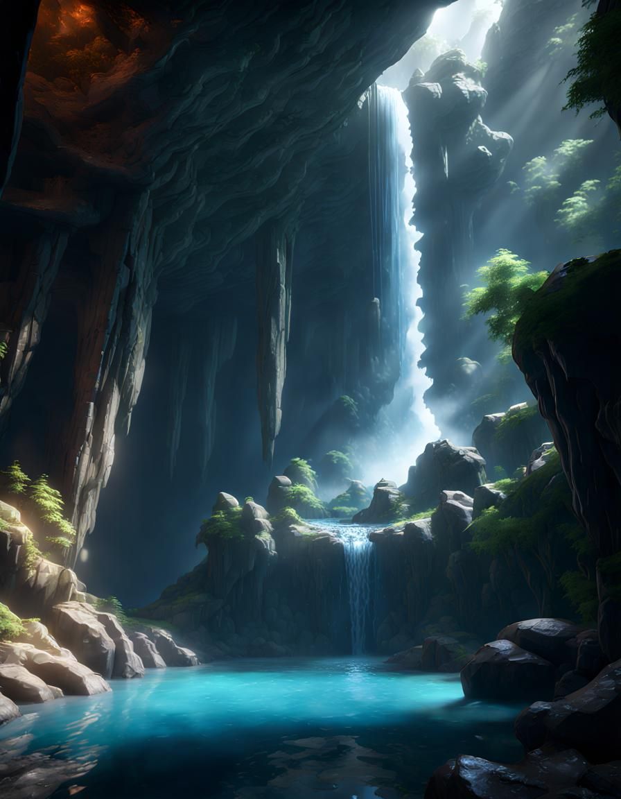 Epic Crystal Cave Scene in Unreal Engine 5