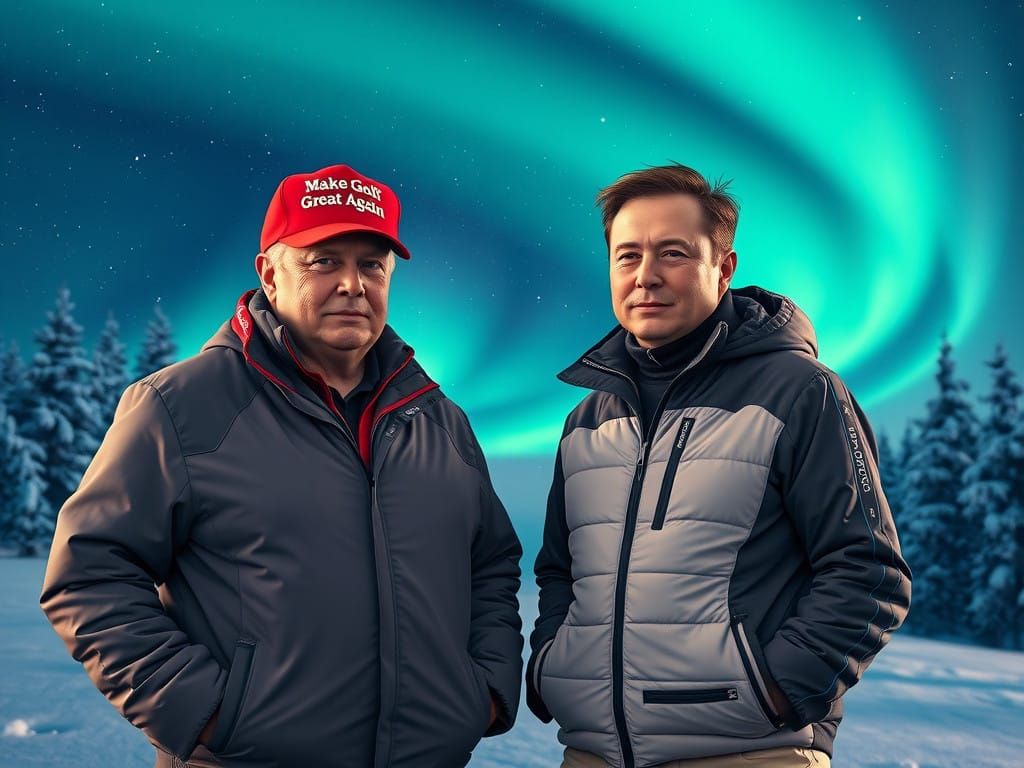Golfing Visionaries under the Northern Lights