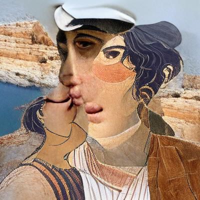 Ancient Greek Lesbian Women in a Profound Moment