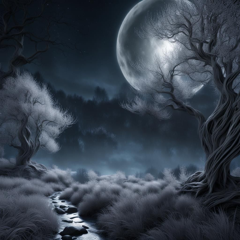 Whispering Willow Enchants Under Silver Moonlight