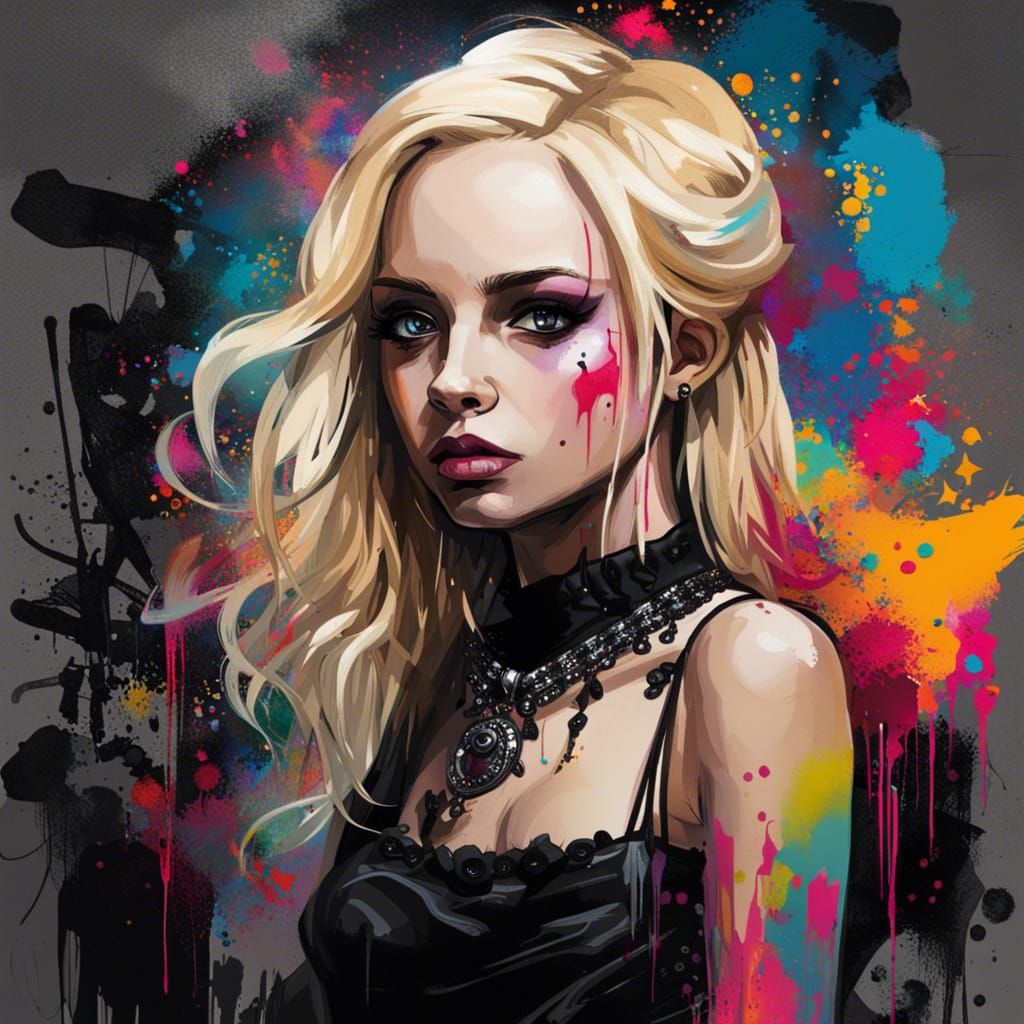 Gothic Princess in Vibrant Darkness