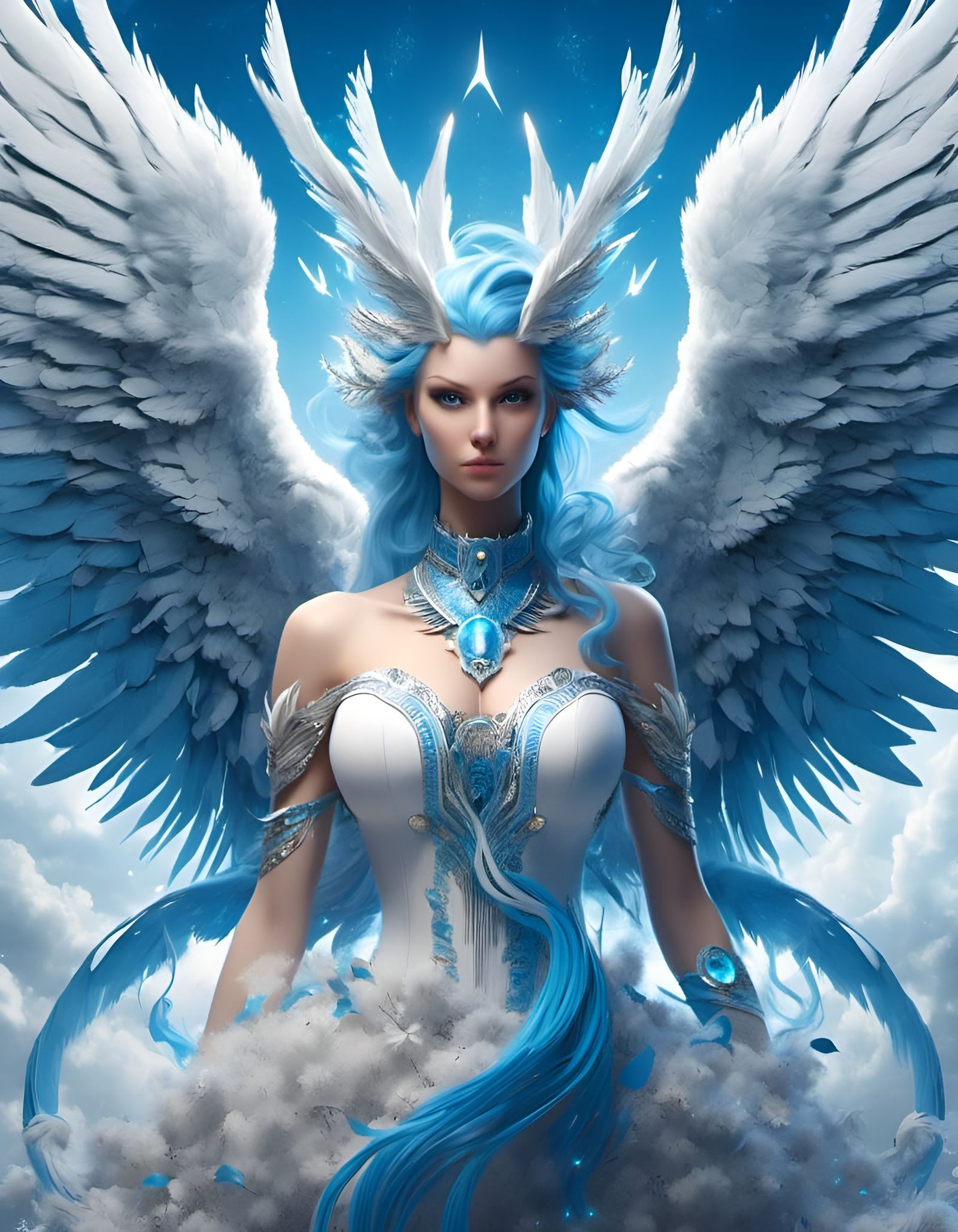 Majestic Articuno Girl in Stunning Digital Art