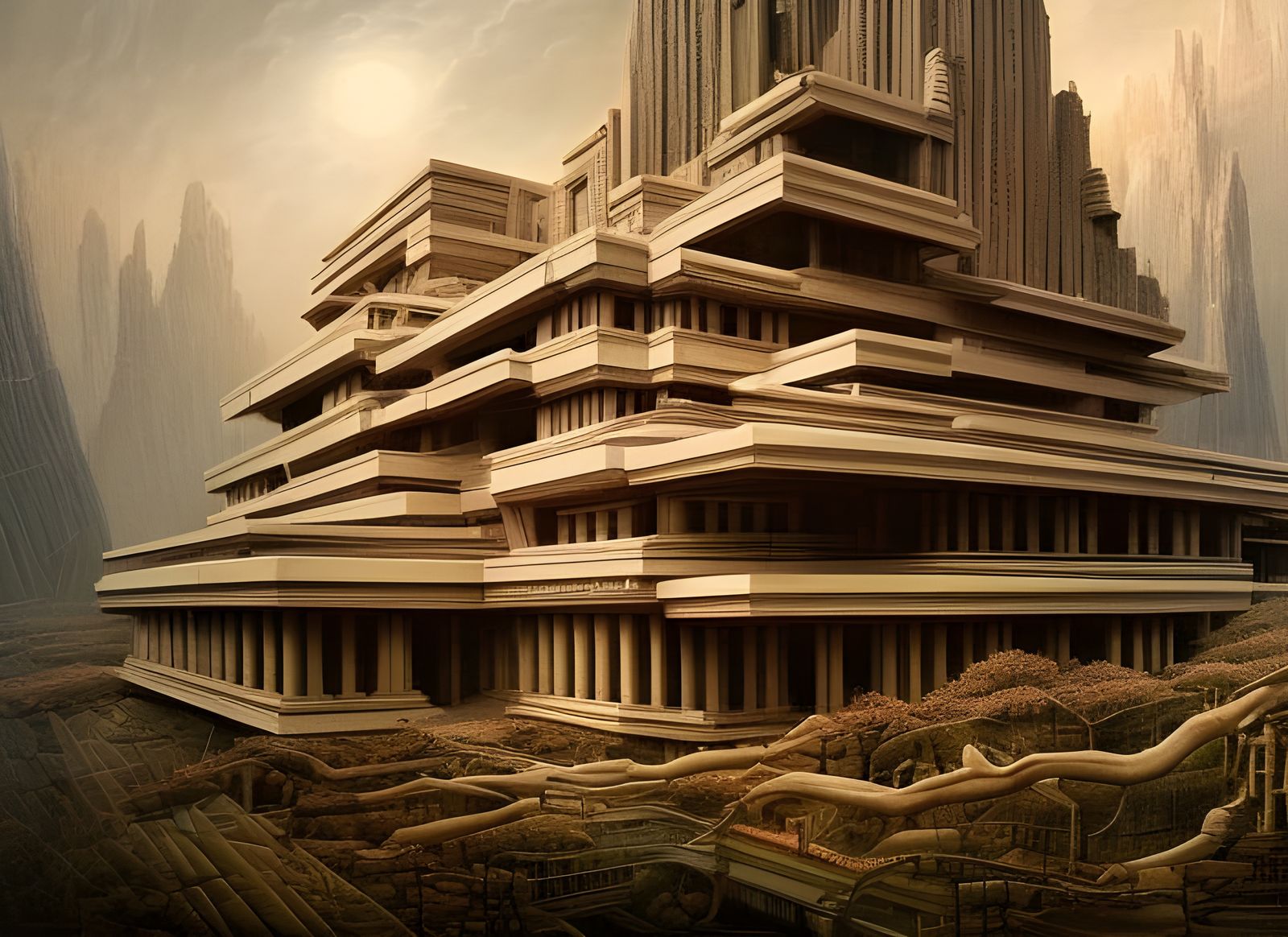 Fractured Cerebral Wonders in Epic Landscape