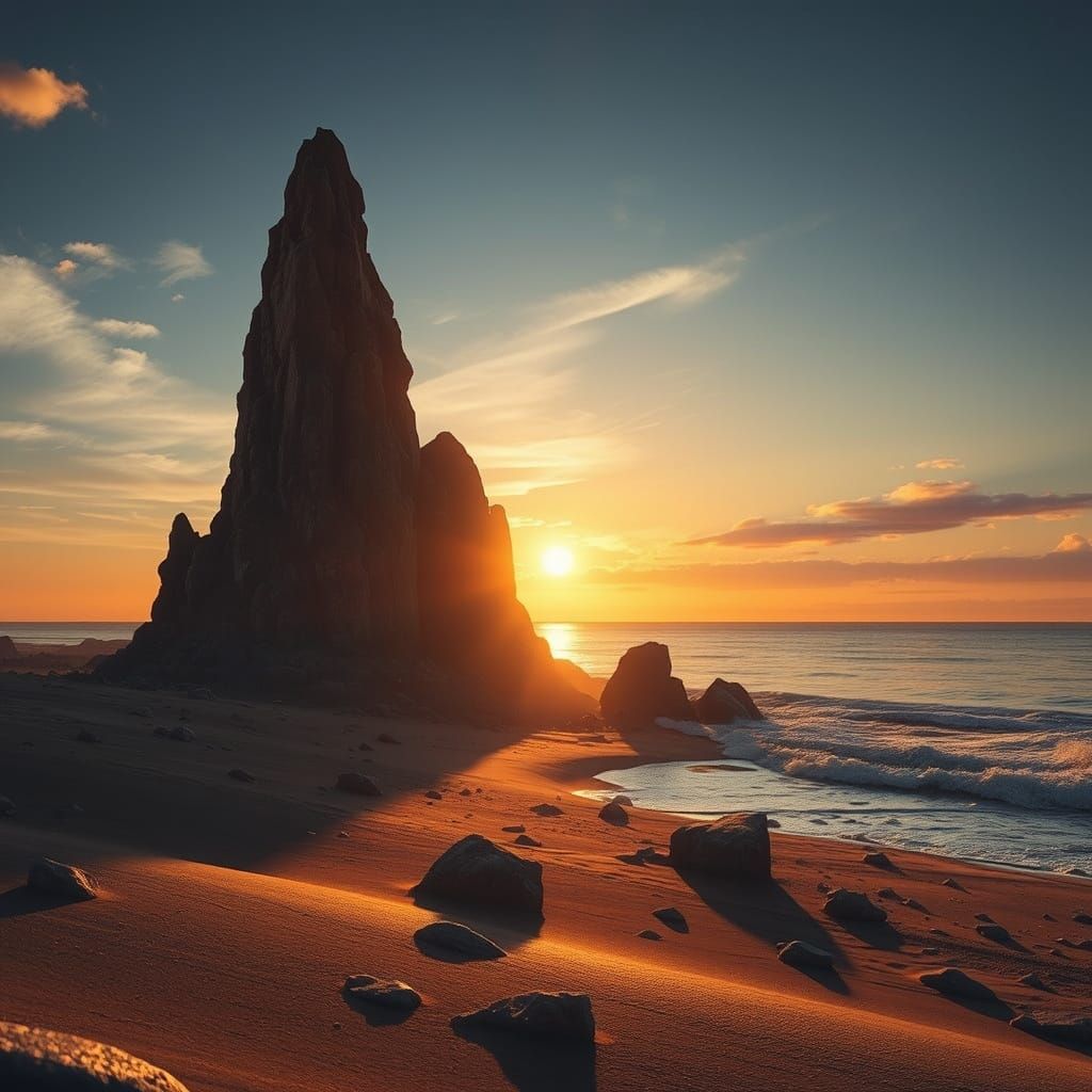 Sleeping Giant on Lake Superior: Ultra-Realistic Sunset