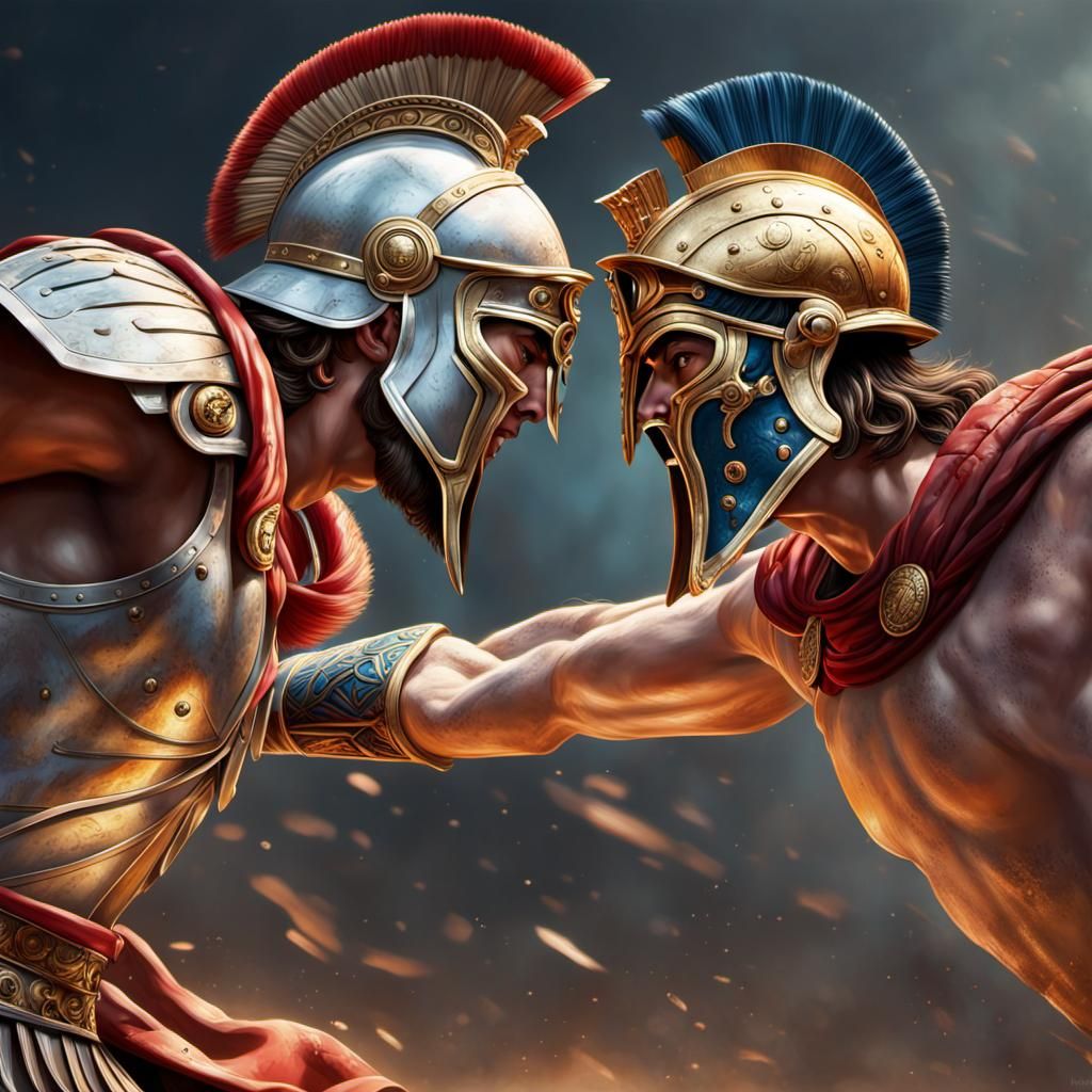Achilles Confronts Hector in an Epic Battle