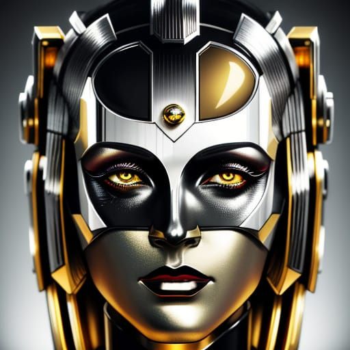 Futuristic Metropolis Woman with Art Deco Elements