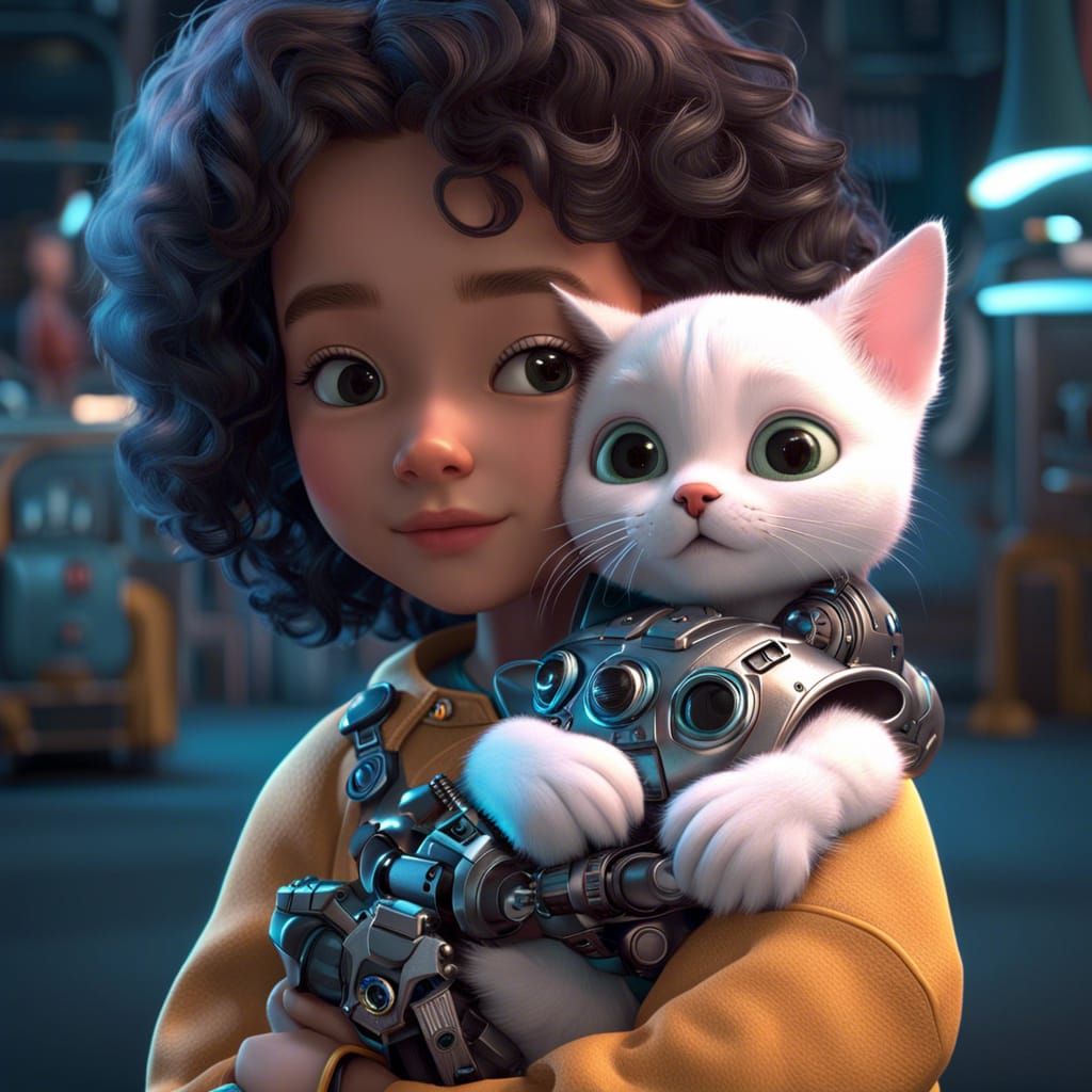 Robokitty Companion in Whimsical Cuddles