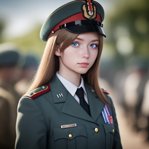A British Army Officeress in Anime-Inspired World War Two Un...