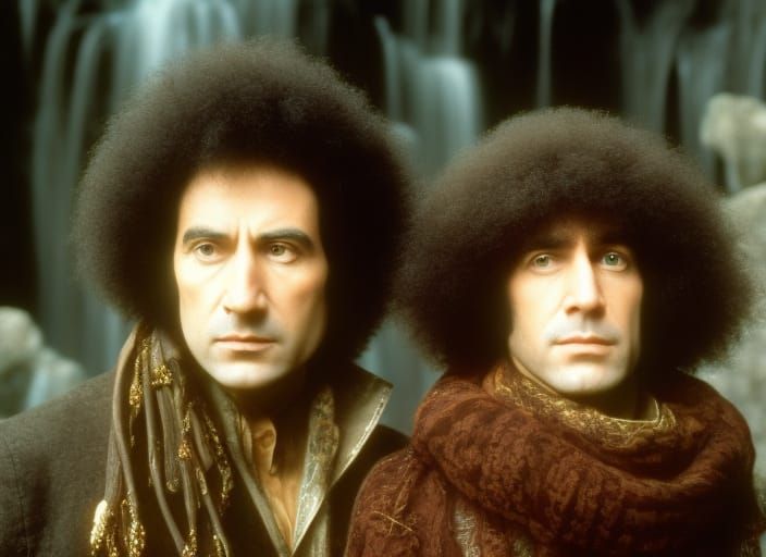 Gothic Priests in Dark Tomb, Digital Matte Painting