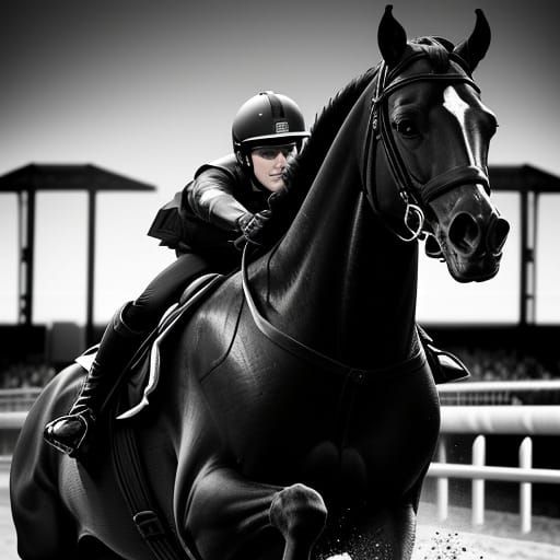 Jockey's Jump: A Philippe Halsman-Style Portrait