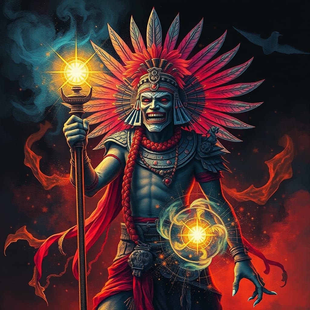 Ethereal Warrior in Dark Fantasy Realm