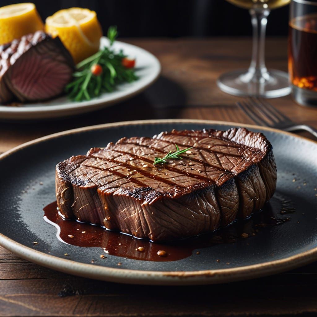 Steak in Film Noir Still Life Photography