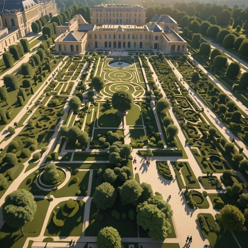 Elegant Versailles Gardens in Luxurious 3D