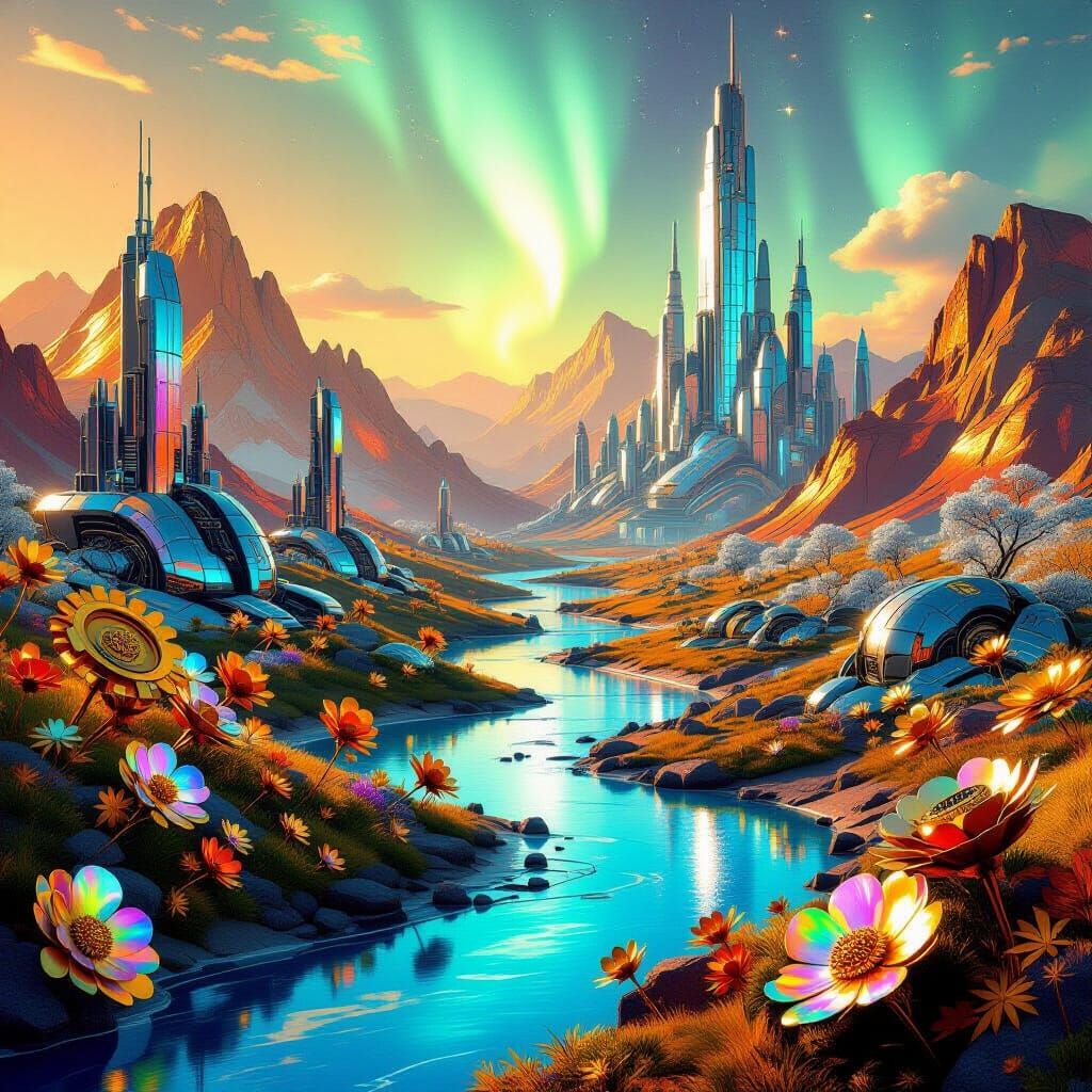 Revitalized Cybertron Landscape with Aurora