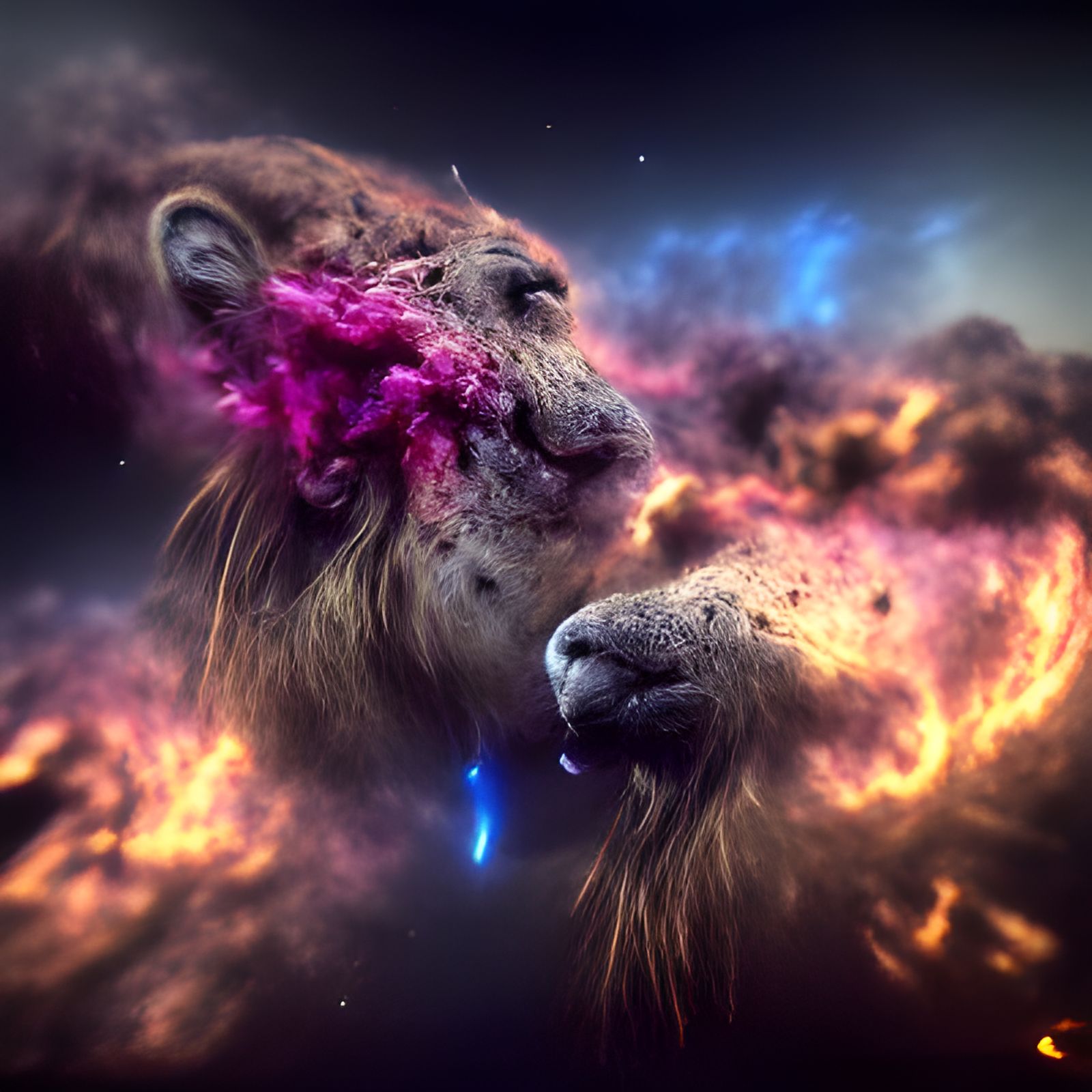 Regal Cosmic Conquest in 8K Matte Painting