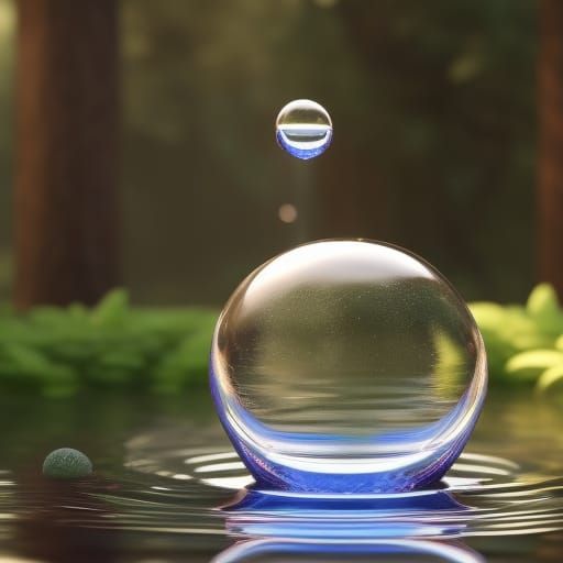 Surreal Water Droplet in Stunning Photorealistic 8K Resoluti...