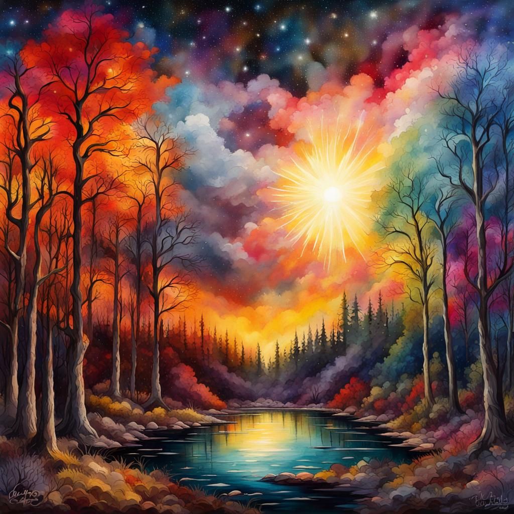 Vibrant Gothic Fantasy Landscape in Cinematic Masterpiece St...