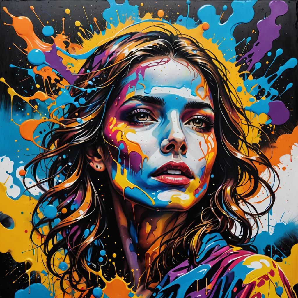 Astral Projection Artwork in Photographic Graffiti Style