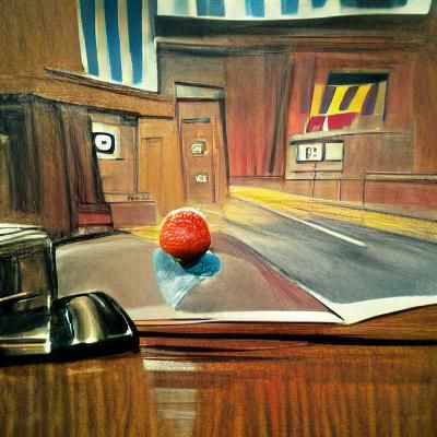 Edward Hopper Inspired Gumball Painting
