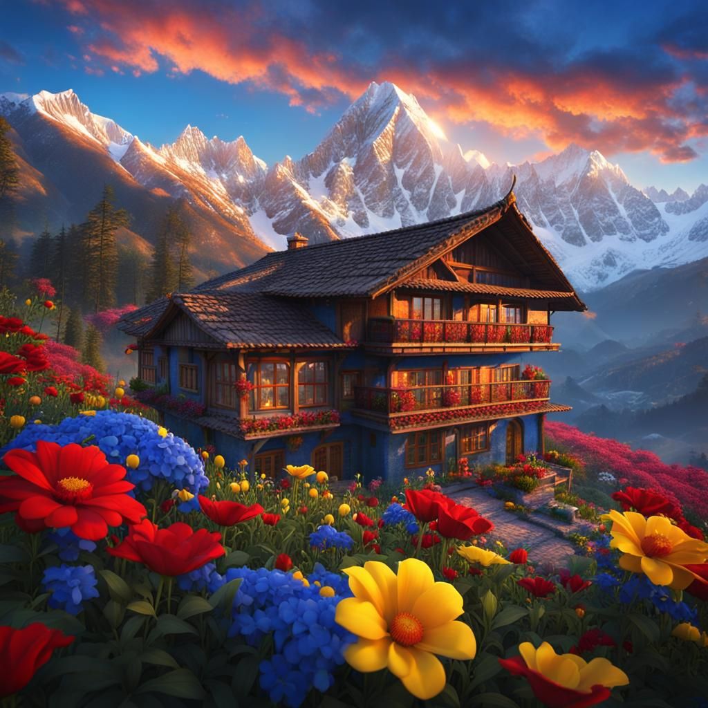 Enchanted Valley Dream House in Vibrant Colors