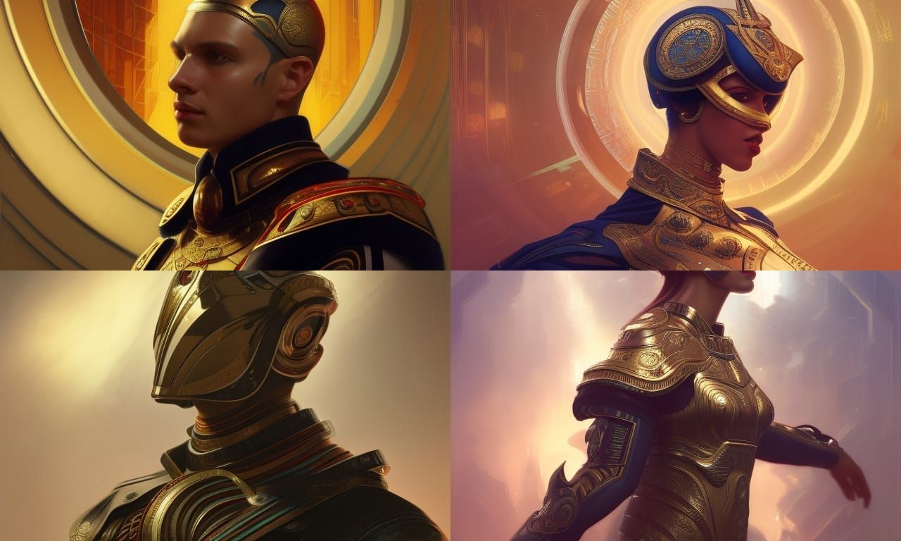 Epic Ancient Futuristic Royal Guard Portrait