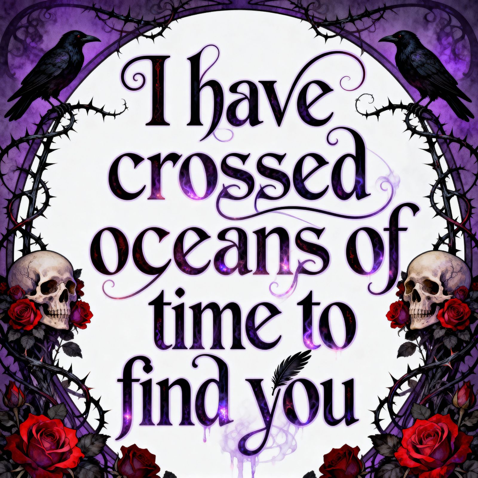 Art Nouveau Word Art: Gothic Valentine Romance