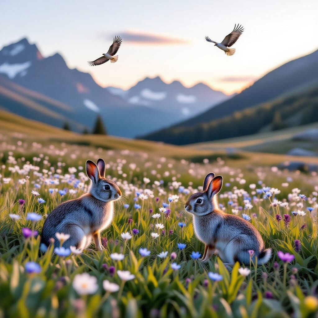 Alpine Meadow at Dawn: A Nature Photograph