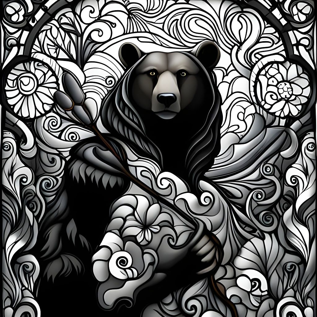 Artio: Swiss Bear Goddess in Stained Glass