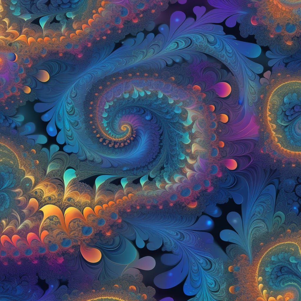 Abstract Fractal: She Walks in Beauty, Digital Art